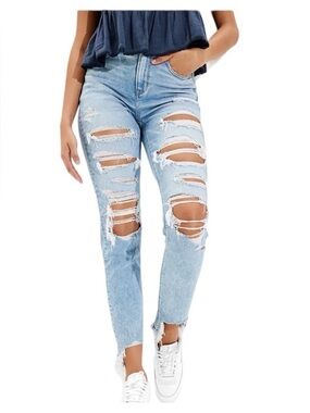 American Eagle Distressed Mom Jeans